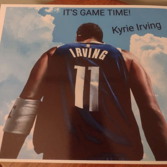 NEW! KYRIE IRVING DALLAS MAVERICKS ITS GAME TIME! SELF-MADE GLOSSY 8.5x11 POSTER - Picture 4 of 6